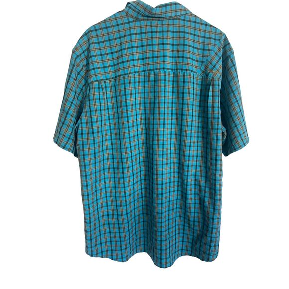Marmot Mens Multicolor Plaid Short Sleeve Button-Up Shirt Size 2XL - Picture 9 of 12